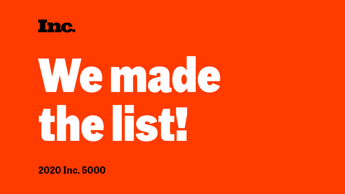 TIME Systems Ranks #1,313 on the 2020 Inc. 5000 List of the Fastest-Growing Private Companies in America