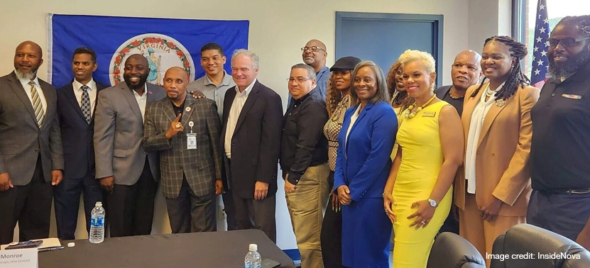 President and CEO of TIME Systems, Lonnie Bellamy, Jr., Engages in Round Table Discussion with Senator Tim Kaine and Local Veteran Small Business Owners